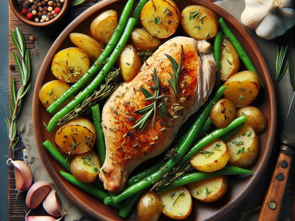 image-205 Poulet Rôti aux Pommes de Terre Herbacées