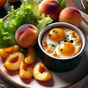 Œufs Cocotte Gourmands avec Salade de Nectarines