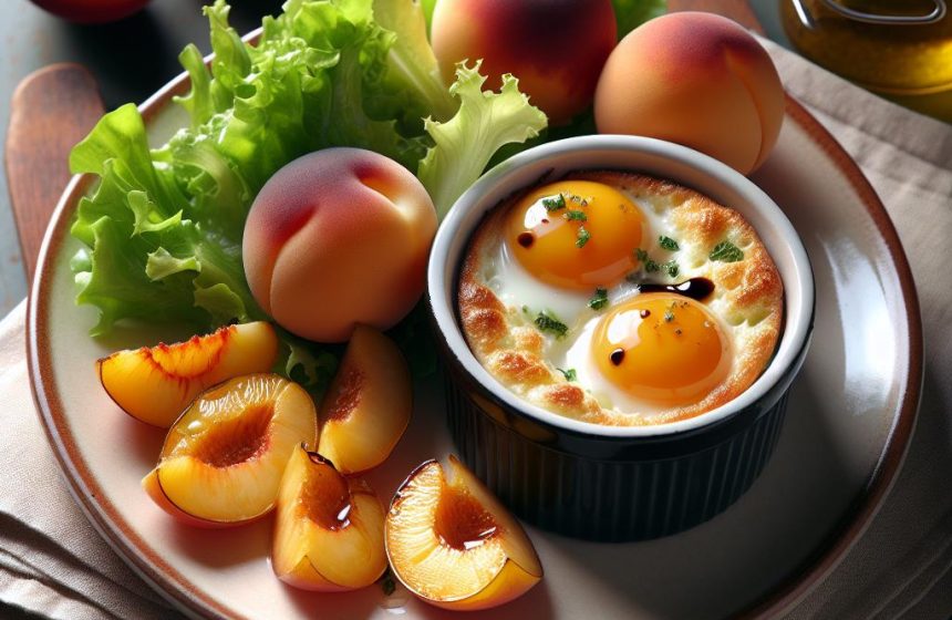 Œufs Cocotte Gourmands avec Salade de Nectarines