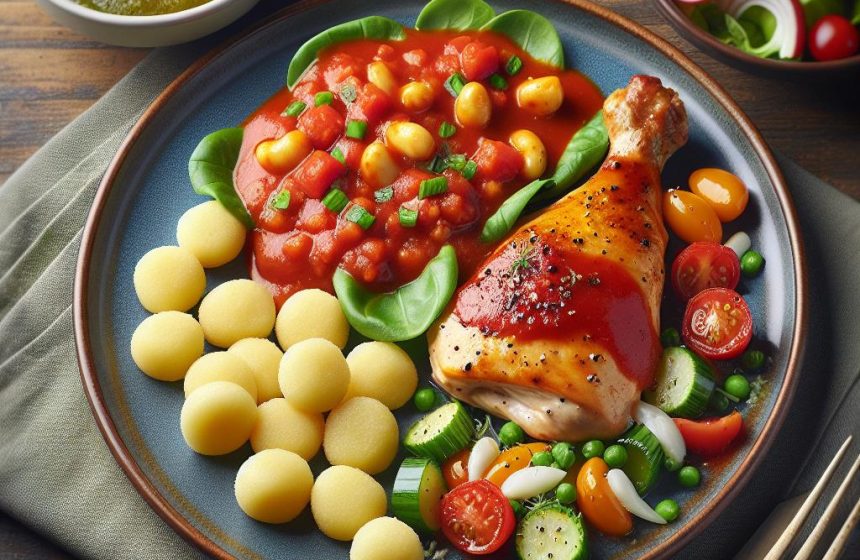Délice de Poulet à la Sauce Tomate et Gnocchis