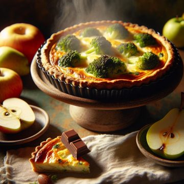 Délice de Quiche Brocolis Mozzarella avec Douceur de Fruits et Chocolat