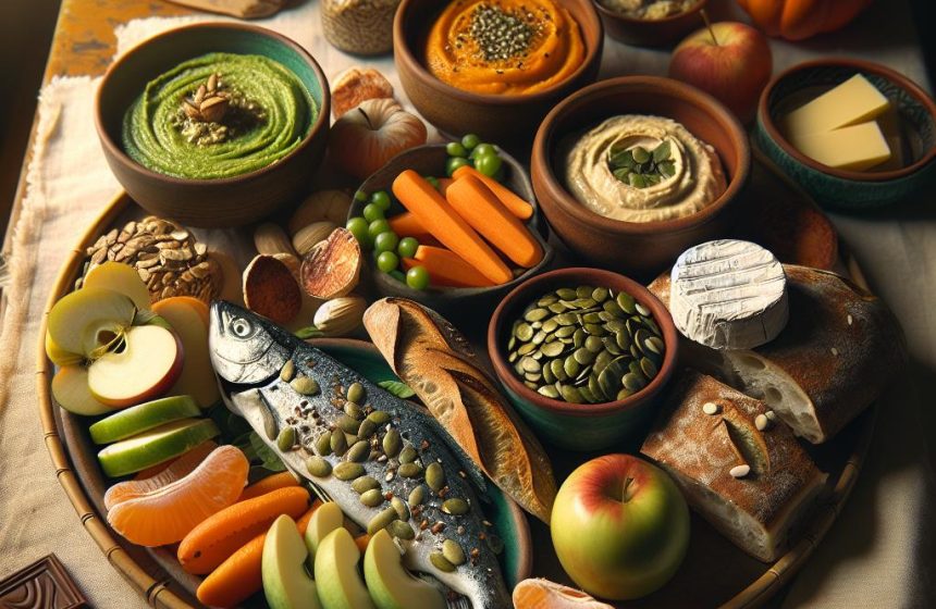 Poisson aux Graines de Courge et Purée de Légumes Verts