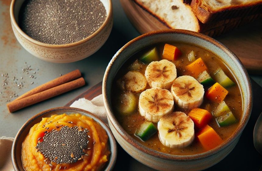 Mouliné de Légumes d&rsquo;Hiver et Banane à la Cannelle