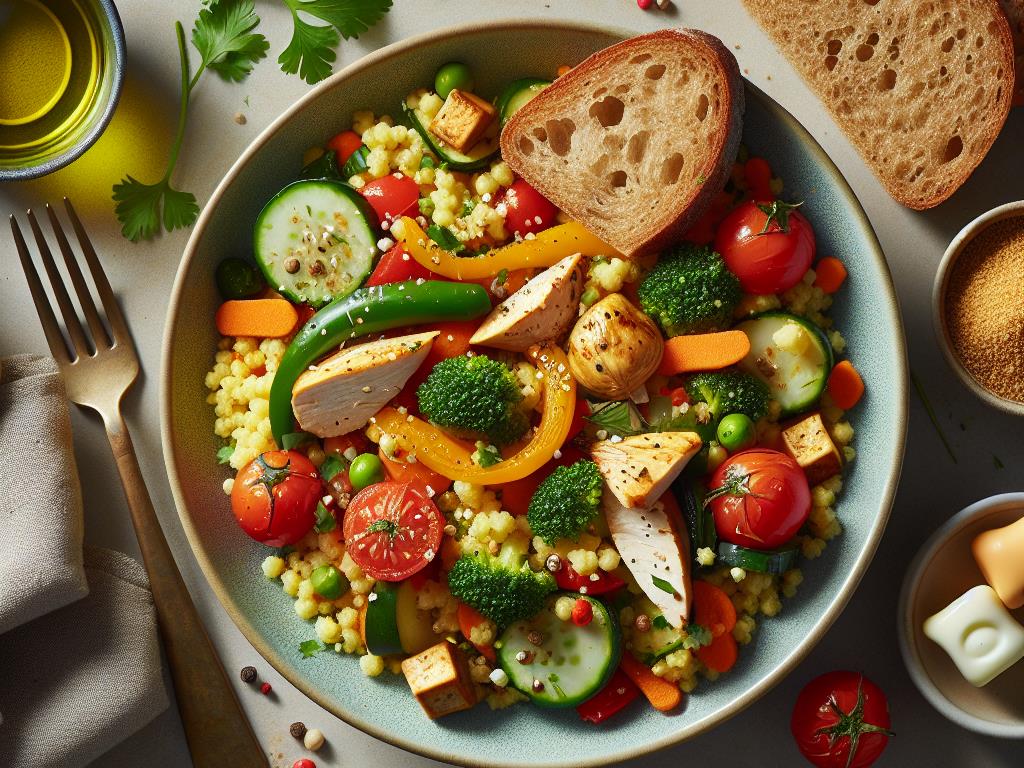 image-36 Couscous Oriental aux Légumes et Poulet avec Pain et Fromage