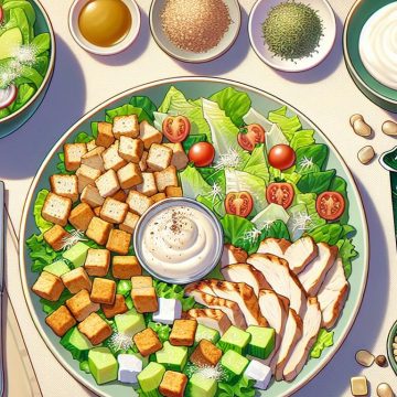 Salade César et Yaourt Activia Fibre