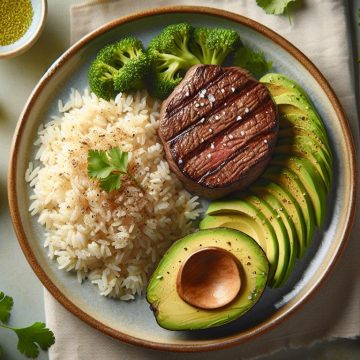 Délice de Riz, Steak et Avocat
