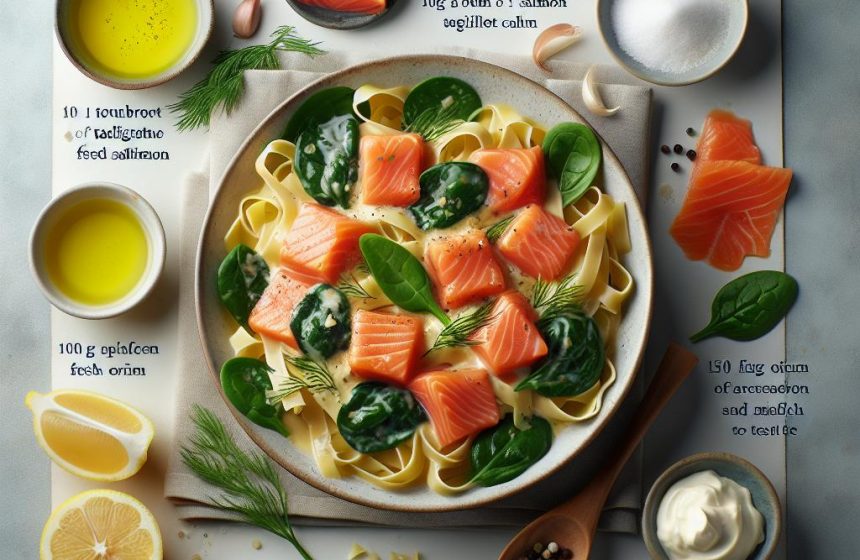 Tagliatelles au Saumon Crémeux