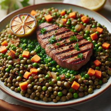 image-53 Lentilles Savoureuses avec Escalope de Veau Grillée