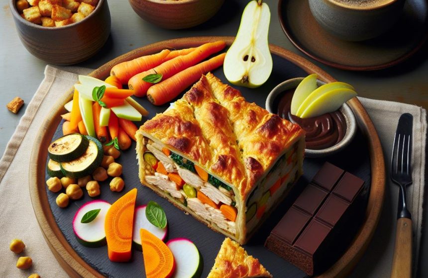 Délice de Brick au Poulet et Légumes avec Douceur de Carotte-Banane