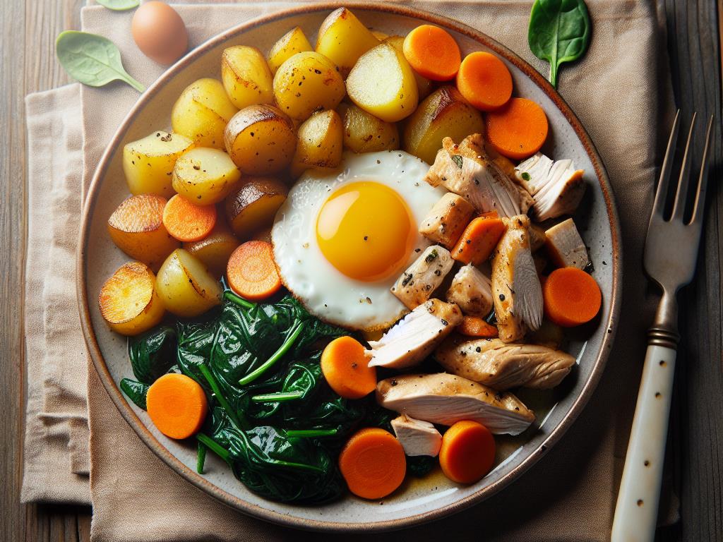 image-68 Pommes de Terre Sautées au Poulet et Épinards