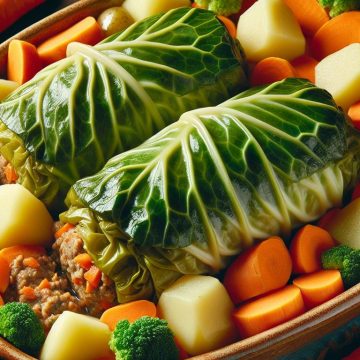 Chou Farci aux Pommes de Terre et Carottes