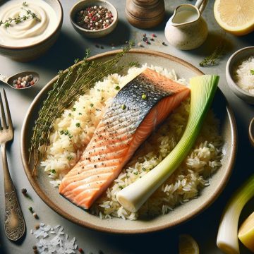 image-80 Pavé de Saumon au Riz Basmati et Poireau Crémeux