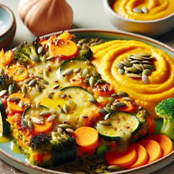 image-82 Gratin de Légumes au Fromage Fondu et Graines avec Purée de Courge