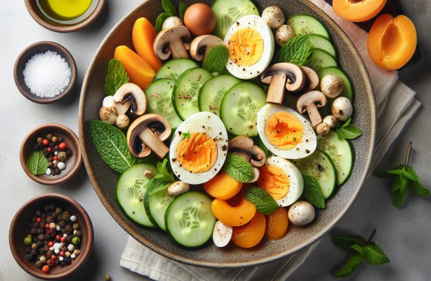 Salade Fraîcheur aux Œufs et Abricots