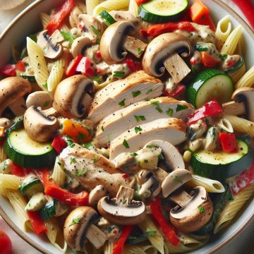 image-87 Pâtes au Poulet et Sauce aux Légumes et Champignons