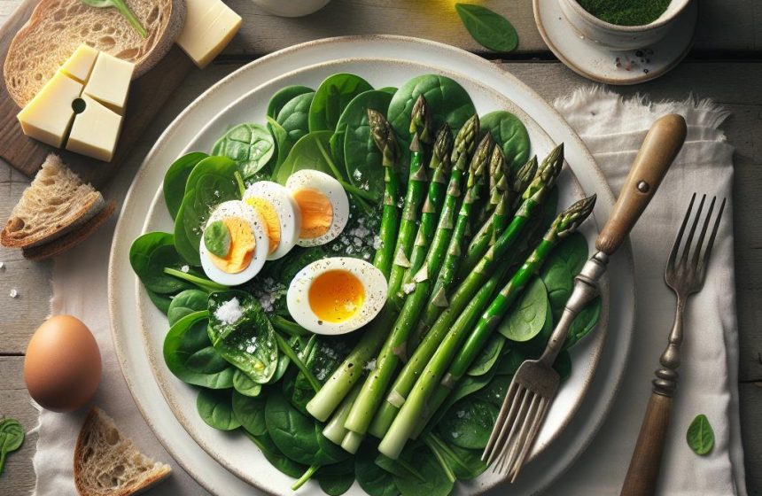 Salade Énergisante aux Épinards et Asperges