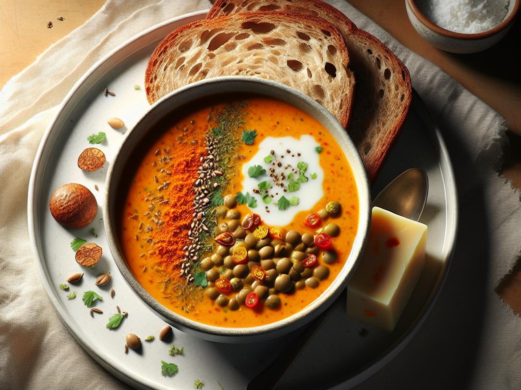 image-91 Soupe de Lentilles Corail au Lait de Coco et Pain Complet