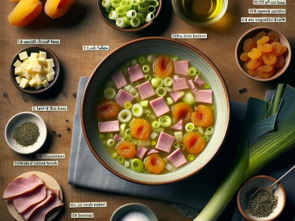 image-95 Soupe de Poireaux au Jambon et Abricots