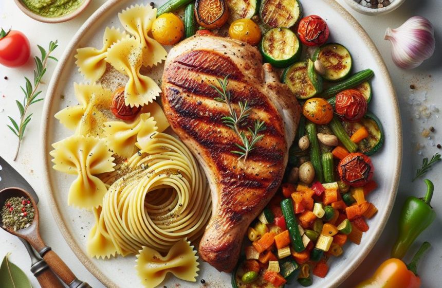 Délice de Dinde à la Ratatouille et Pâtes Papillon