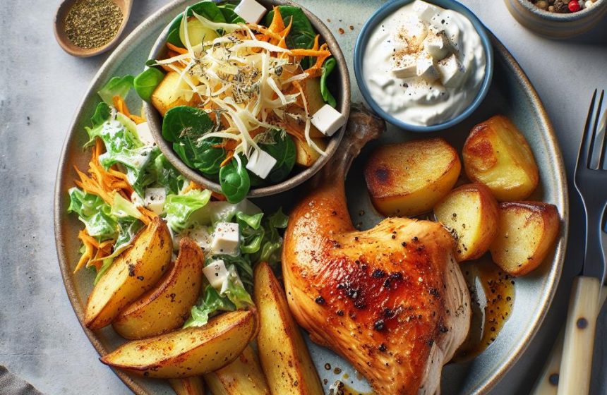 Délice de Poulet Rôti au Paprika et Mâche Croquante