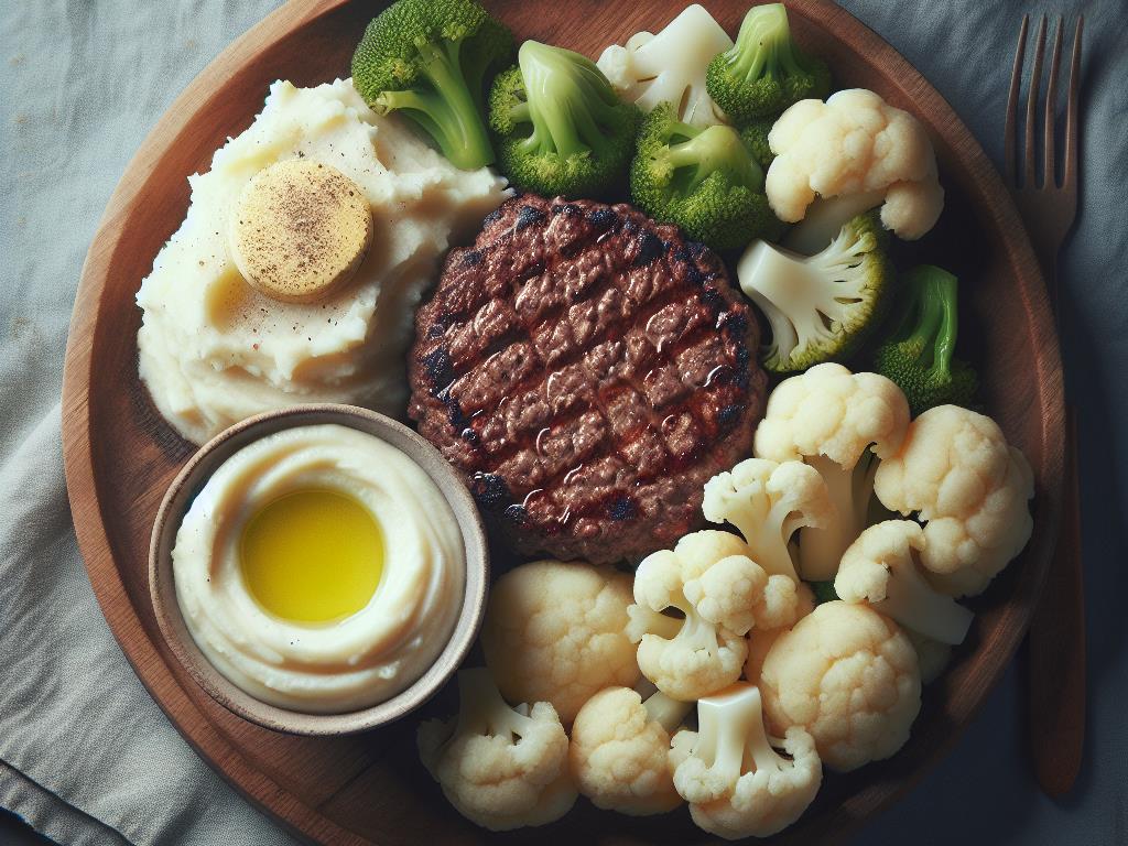 image-106 Délice de Steak Haché, Purée de Pommes de Terre et Chou-Fleur