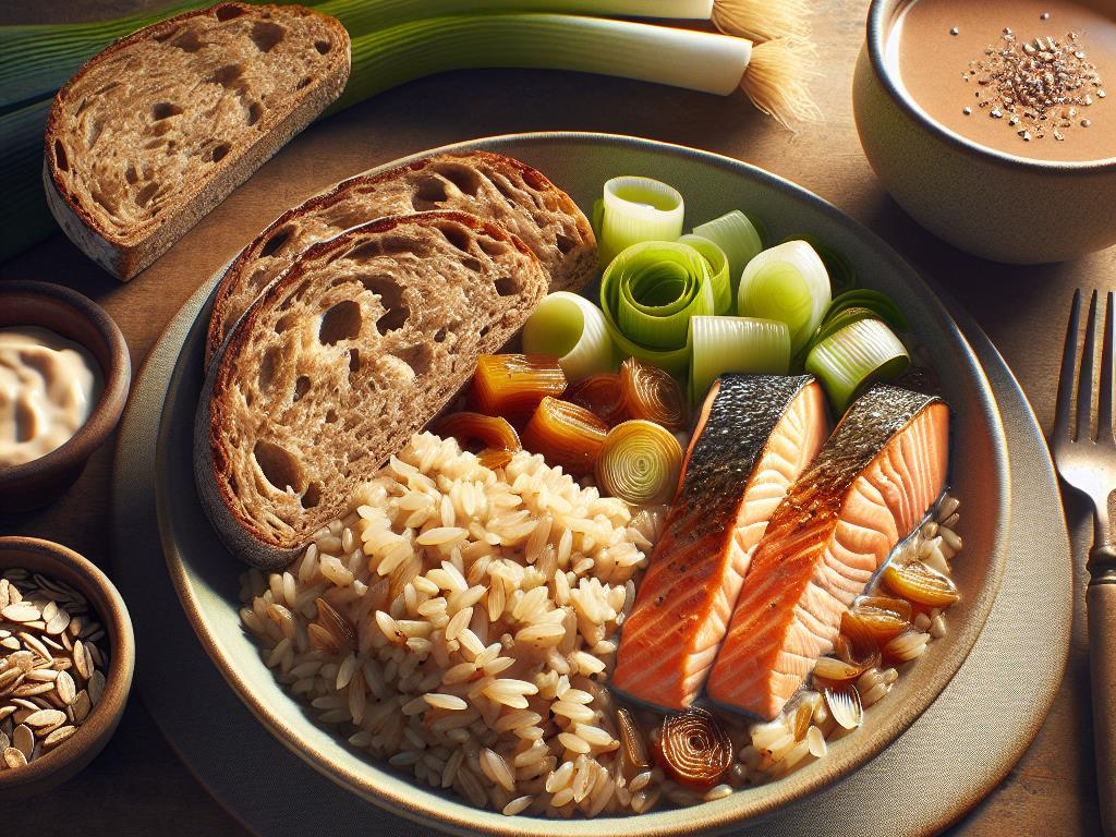 image-112 Riz Complet au Saumon et Poireaux avec Dessert Chocolaté