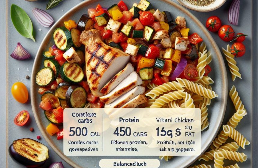 Pâtes à la Ratatouille et Poulet Grillé