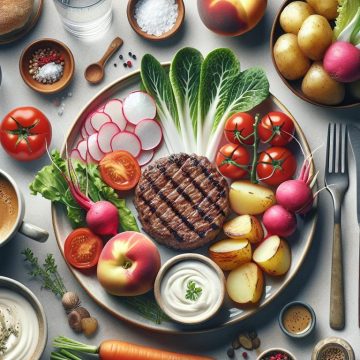 image-114 Délice Équilibré de Steak Burger et Légumes Croquants