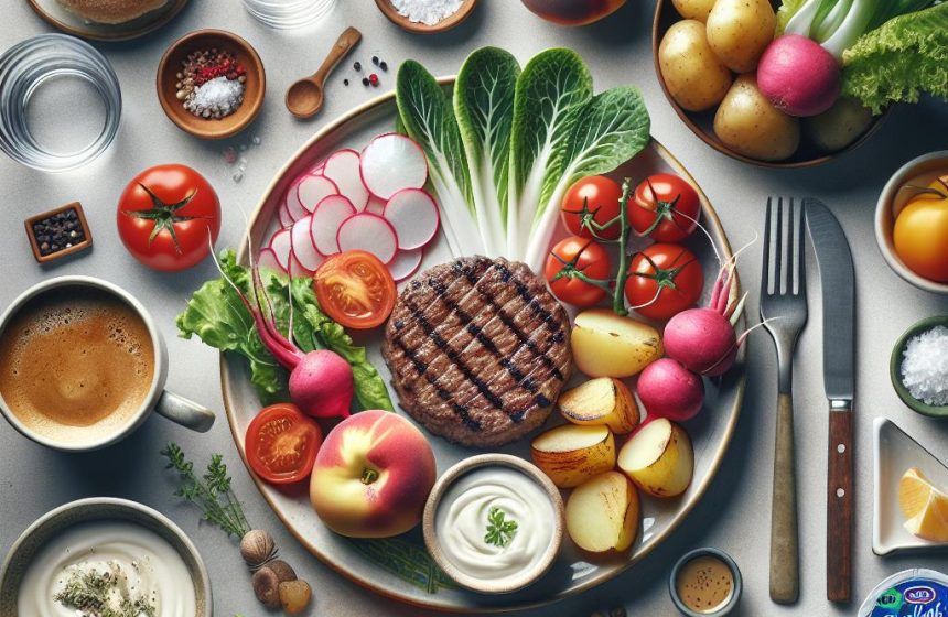 Délice Équilibré de Steak Burger et Légumes Croquants