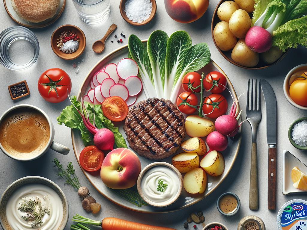 image-114 Délice Équilibré de Steak Burger et Légumes Croquants