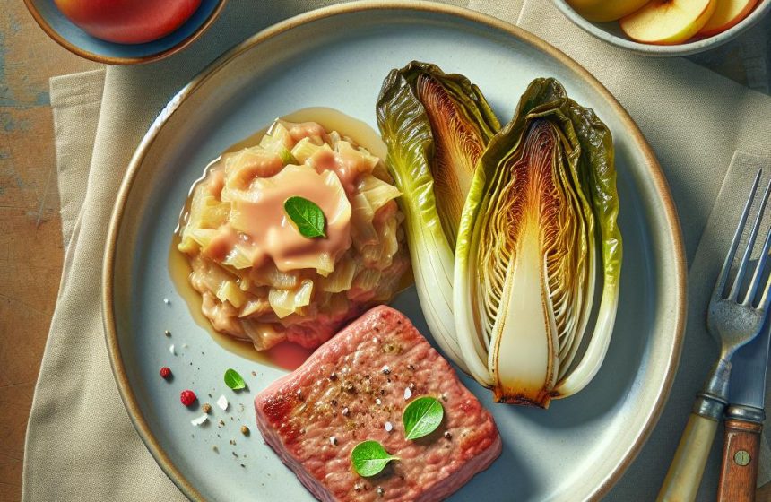 Délice de Steak Haché de Jambon aux Endives Braisées