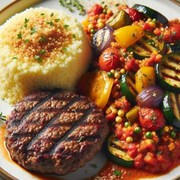 image-117 Couscous à la Galette de Bœuf et Ratatouille en Sauce Tomate