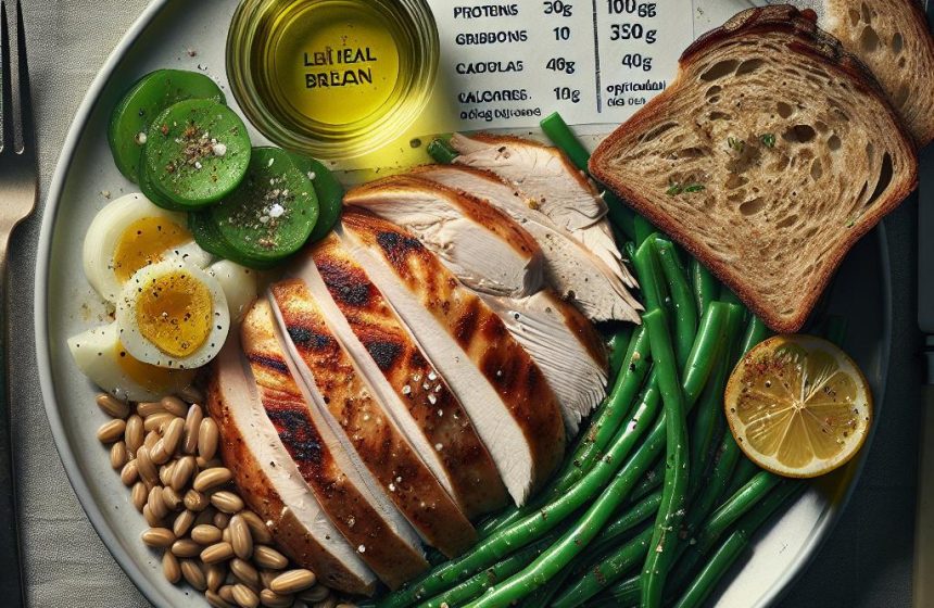 Délice de Dinde Rôtie aux Haricots Verts et Pain Complet