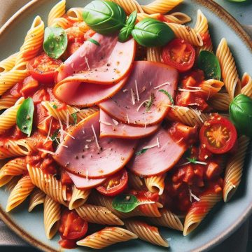 image-130 Pâtes au Jambon et Sauce Tomate Savoureuse