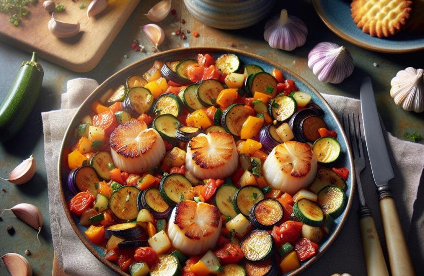 Délice de Saint-Jacques à la Ratatouille
