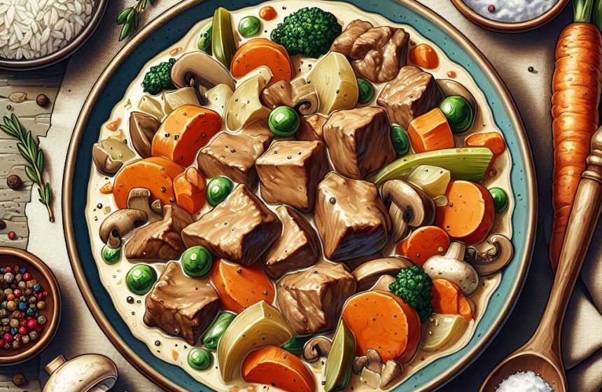 Ragoût de Veau Crémeux aux Légumes