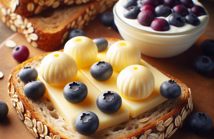 Délice de Fromage et Myrtilles sur Pain de Mie