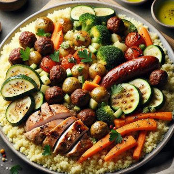 Couscous aux Légumes, Poulet et Viandes Grillées