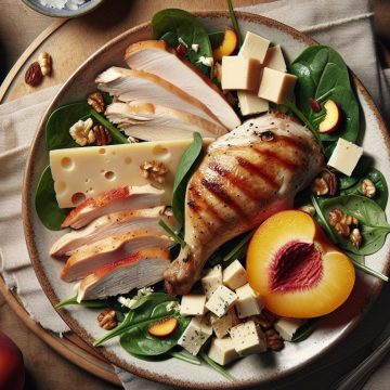 image-149 Salade Gourmande au Poulet Rôti et Comté avec Nectarine