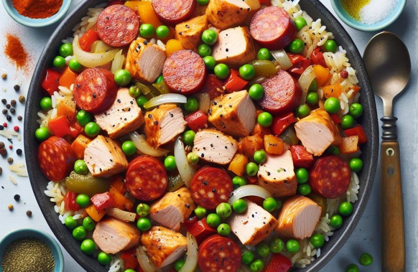 Riz Savoureux au Poulet et Chorizo