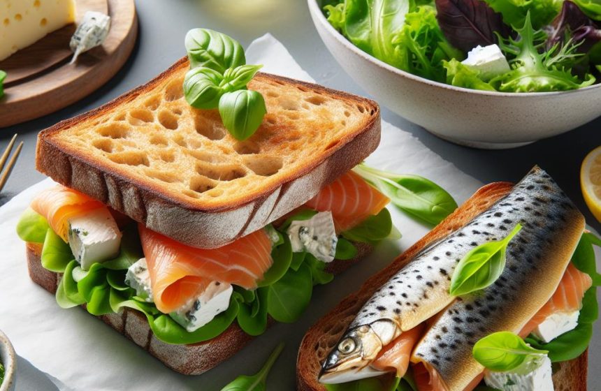 Croque-Monsieur à la Truite Fumée et Salade Verte