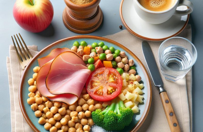 Délice Méditerranéen aux Pois Chiches et Jambon