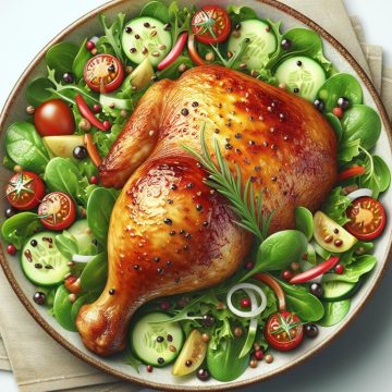 image-171 Cuisse de Poulet Rôtie avec Salade Verte Croquante
