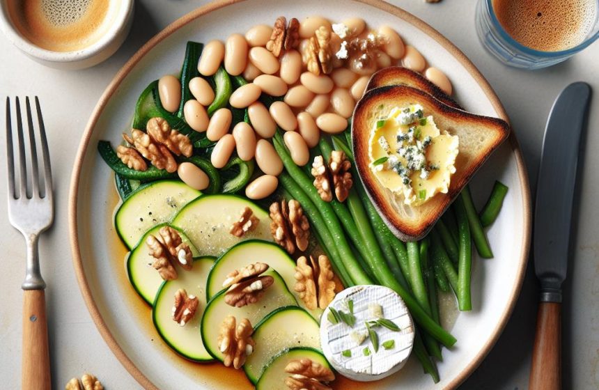 Délice de Courgette et Haricots Beurre aux Noix