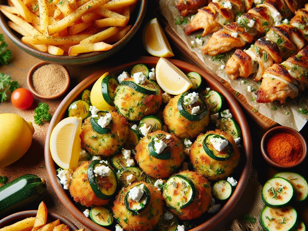 image-181 Délice Méditerranéen: Croquettes de Courgettes et Gyros Poulet