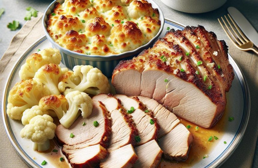 Délice de Rôti de Porc et Gratin de Chou-Fleur