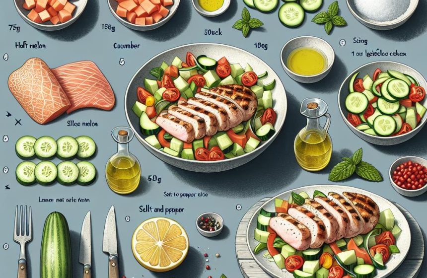 Aiguillettes de Poulet au Melon et Légumes Croquants