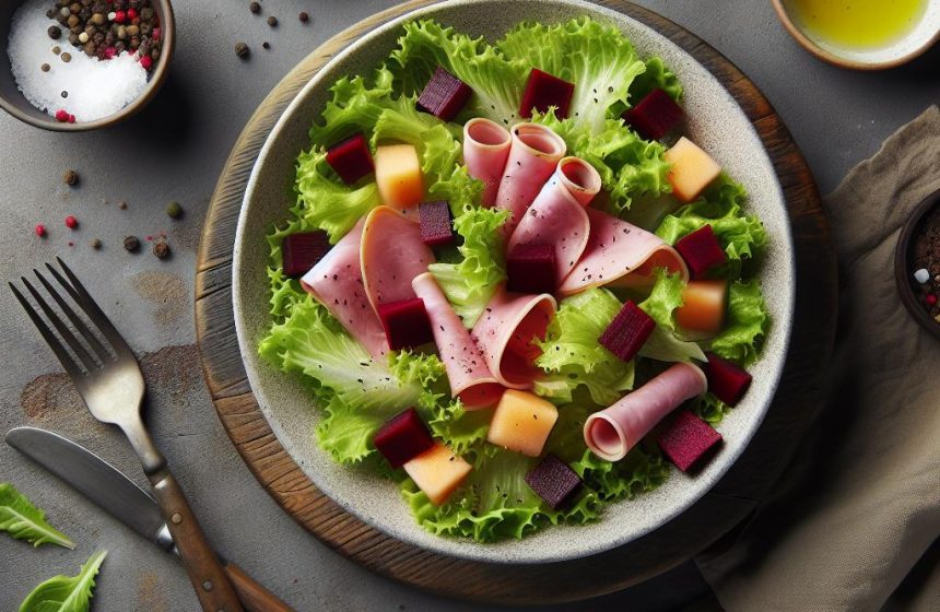 Salade de Mâche au Jambon de Dinde et Betteraves