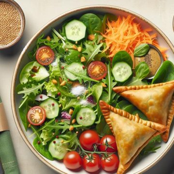 Salade Verte et Samoussas Gourmands