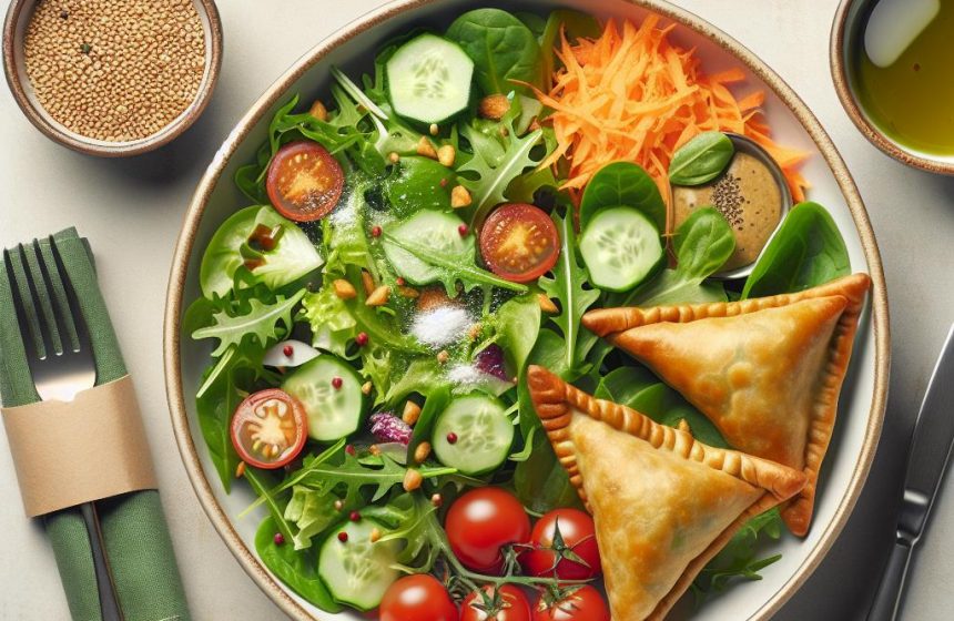 Salade Verte et Samoussas Gourmands